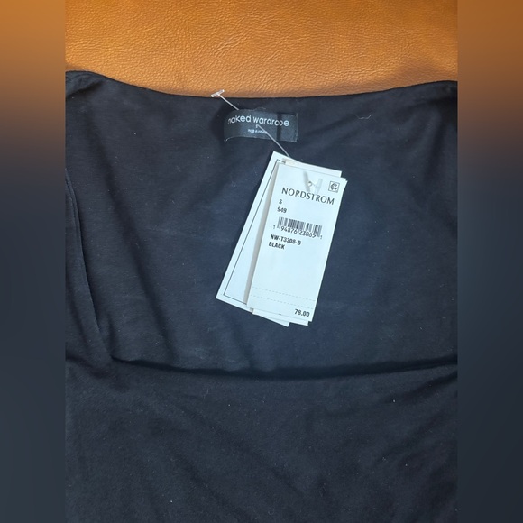 Naked Wardrobe Black Off Shoulder Top - Picture 2 of 2